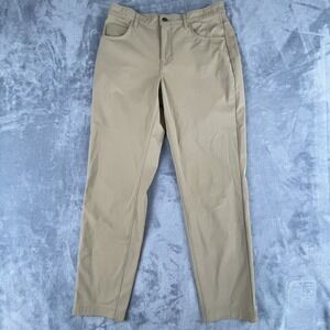 Fabletics The Don 5 pocket Mens Pants Tan Size 30x32 Stretch Performance